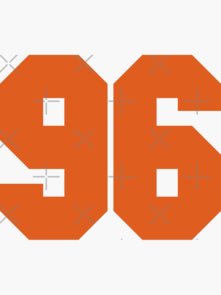 Ninety-Six Jersey Number Sports 96 Sticker for Sale by