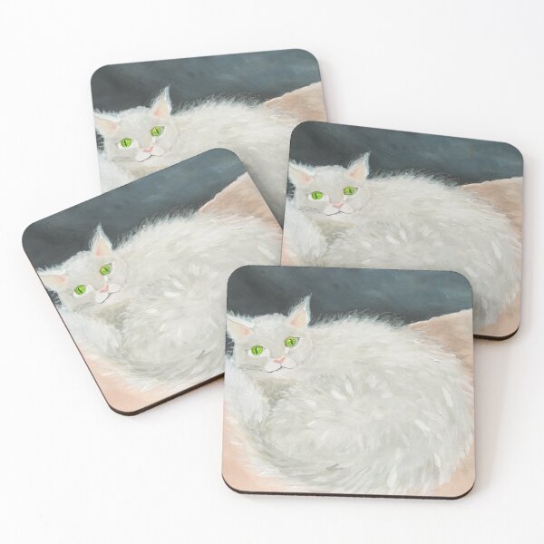 Item preview, White cat designed and sold by BeataKarlik.