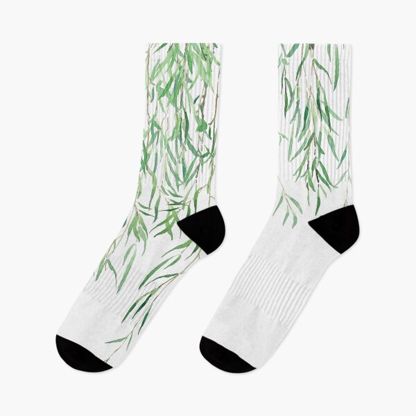 Item preview, hand painted eucalyptus leaf and one swallow  designed and sold by ColorandColor.