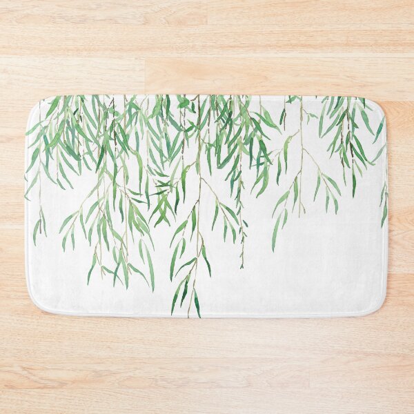 Item preview, hand painted eucalyptus leaf and one swallow  designed and sold by ColorandColor.