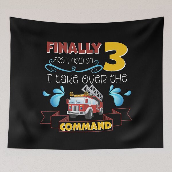 Artikelvorschau, Children motif fire brigade for the 3rd birthday, 3 years old entworfen und verkauft von honksunited.