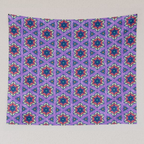 Item preview, trendy textured and decorative moroccan multicolor floral pattern designed and sold by vector-pro.