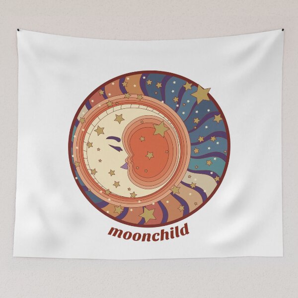 Item preview, Moon Child - Retro Moon and Stars designed and sold by justkidding-co.
