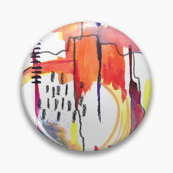 Item preview, Abstract watercolor painting happy bright designed and sold by kittyvdheuvel.