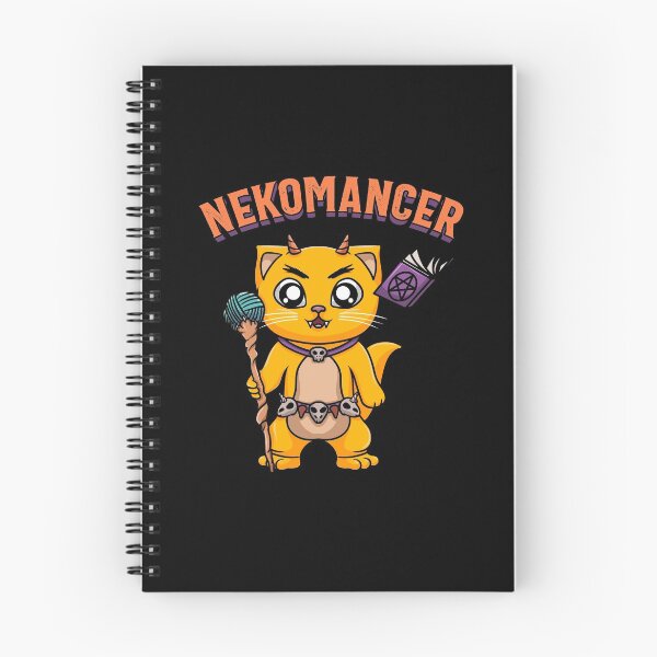 Item preview, Nekomancer Necromancer with Magic Wand Pentagram Book Cats designed and sold by ShopTheStyle.