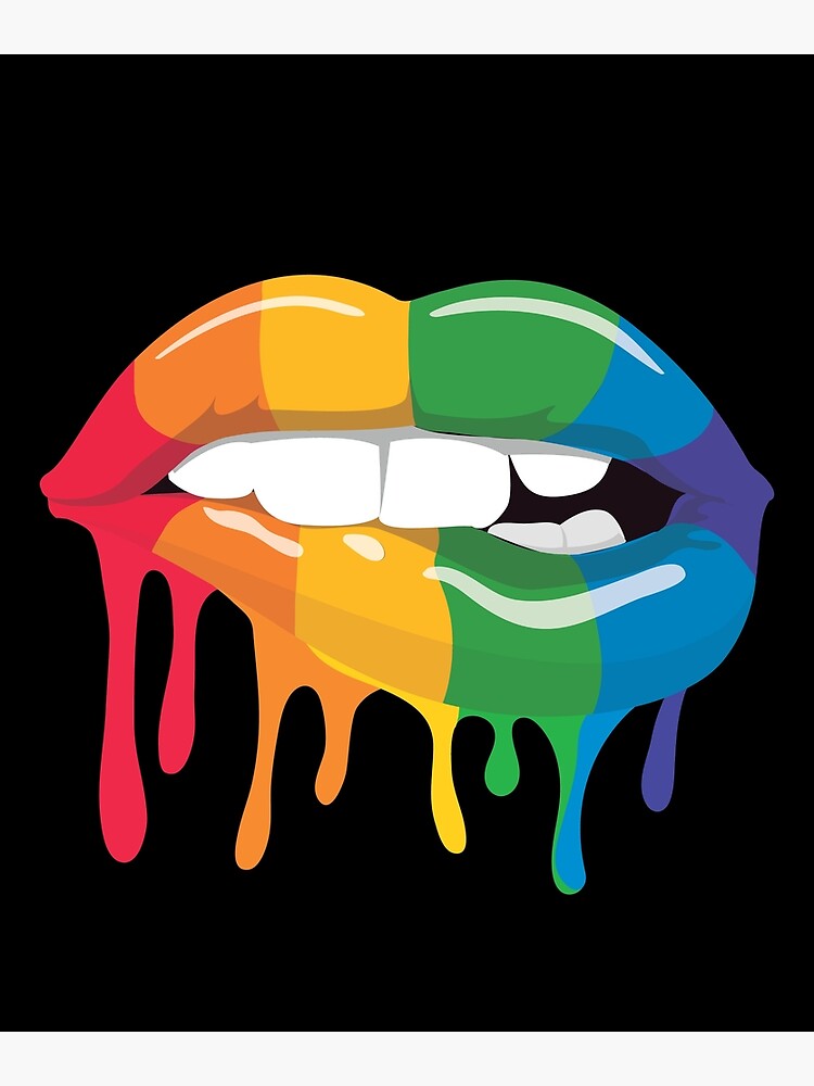 Rainbow Lips Rainbow Lips Gay Lesbian Trans Lgbtq Poster By Jonvychow Redbubble 