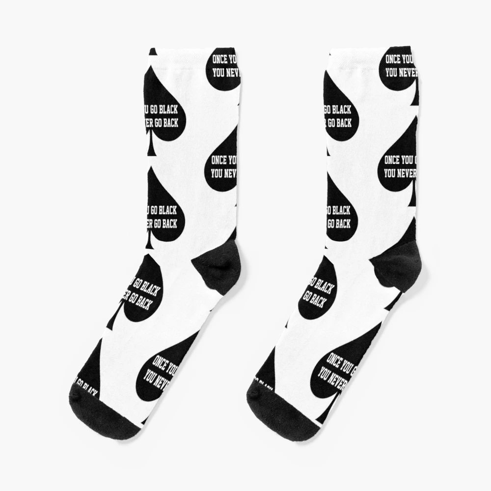 Once You Go Black You Never Go Back- Queen Of Spades | Socks