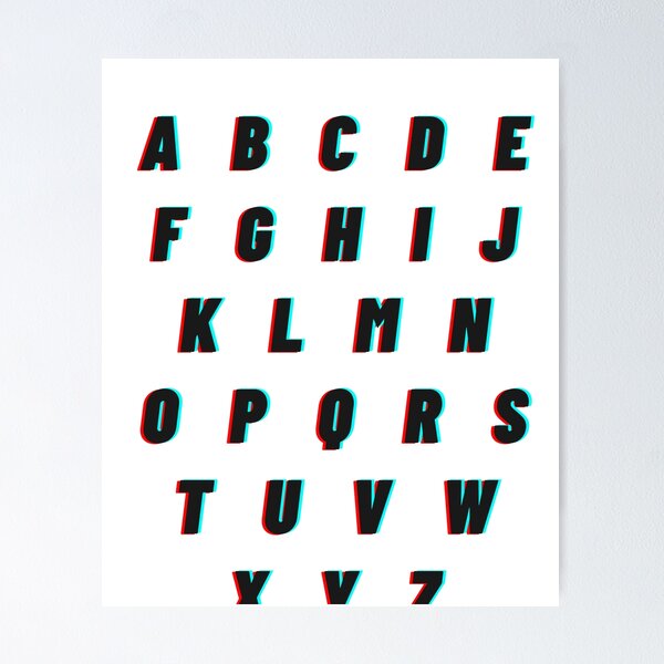 Comic distressed Alphabet abcdefghijklmnopqrstuvwxyz Poster for Sale by  OnlyGoodVibesZ