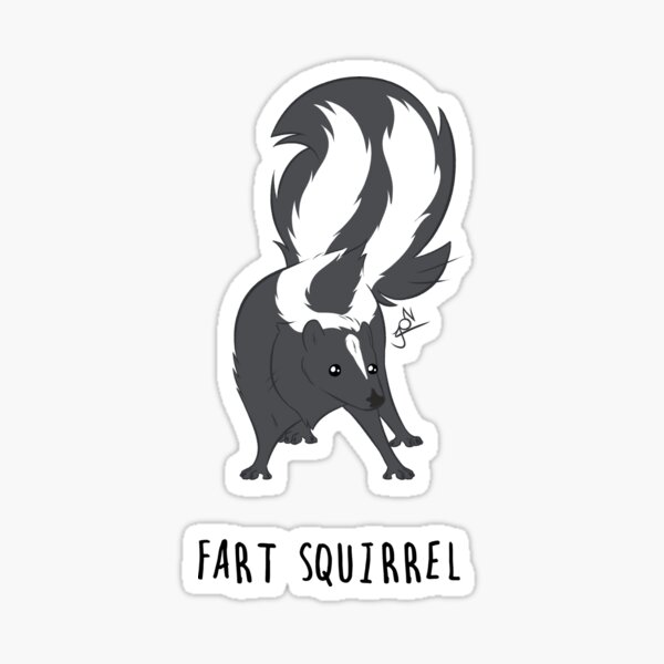 Fart Squirrel - Skunk Sticker