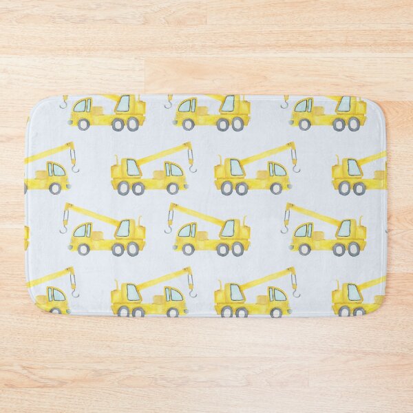 Item preview, Yellow Crane Truck – Kids Watercolor Vehicle Art designed and sold by Katherine Ann.