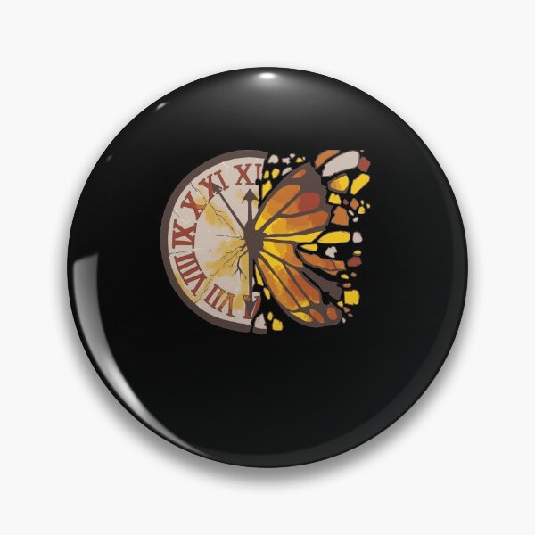 Item preview, Butterfly Clock Butterflies Lover Time Flies Entomologist designed and sold by BornDesign.