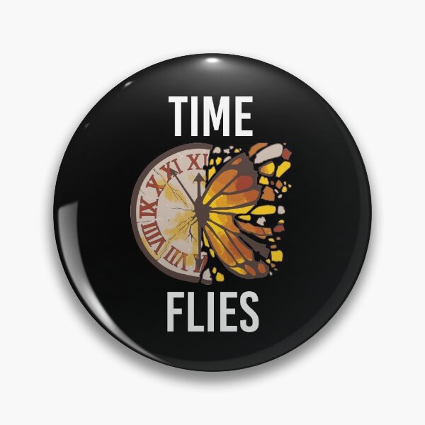 Item preview, Time Flies Butterfly Clock  Butterflies Lover Entomologist designed and sold by BornDesign.