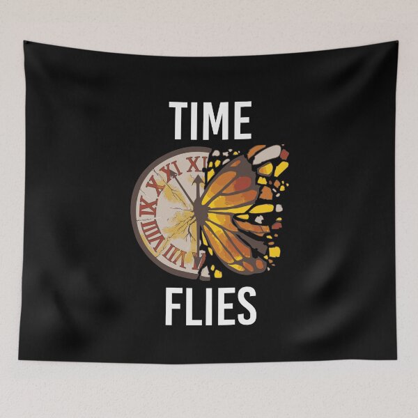 Item preview, Time Flies Butterfly Clock  Butterflies Lover Entomologist designed and sold by BornDesign.