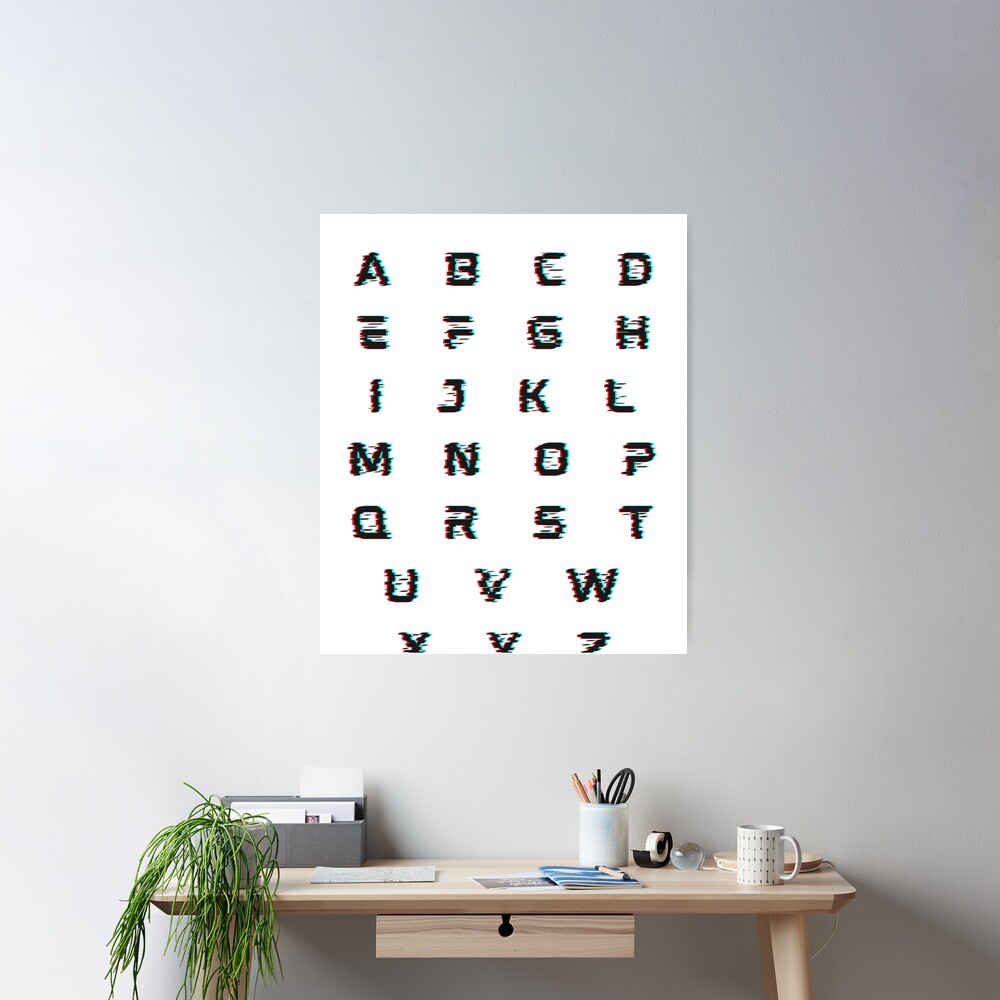 Glitch Alphabet abcdefghijklmnopqrstuvwxyz