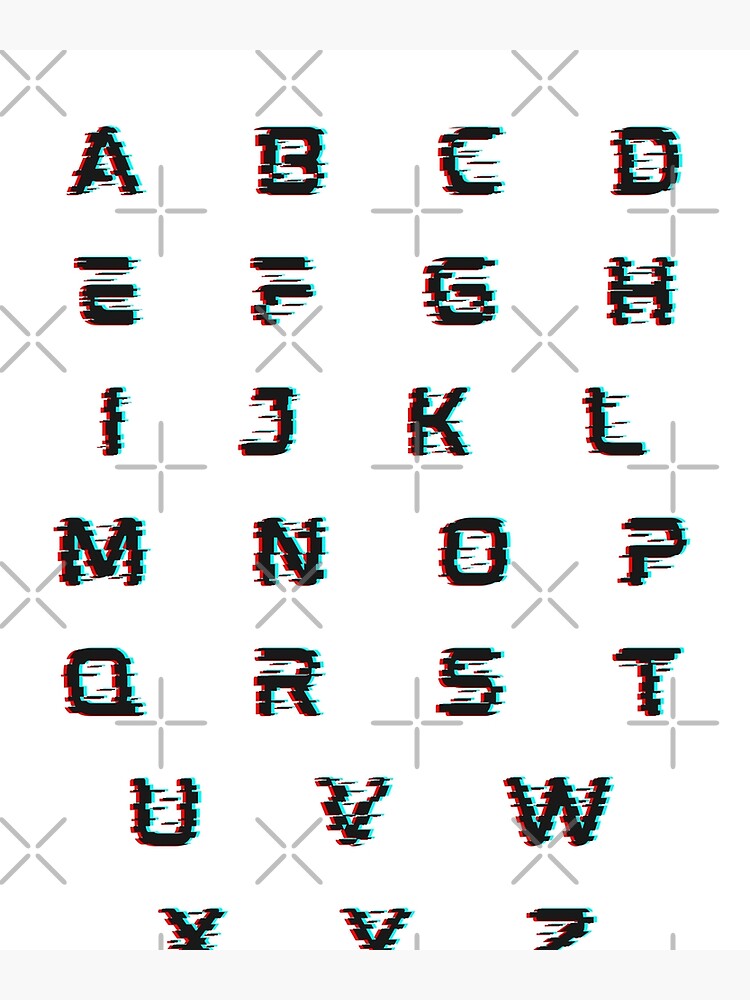 Glitch Alphabet abcdefghijklmnopqrstuvwxyz
