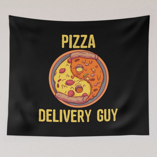 Item preview, Pizza Delivery Guy  Funny Ying & Yang Pizzeria  designed and sold by BornDesign.