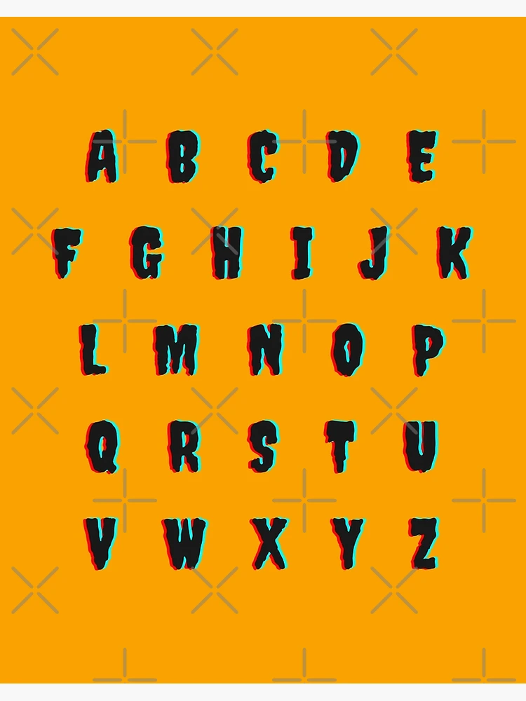 Creepy Alphabet abcdefghijklmnopqrstuvwxyz