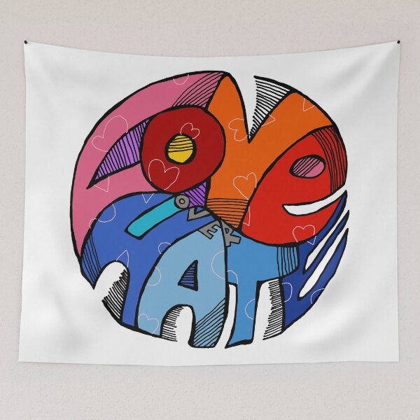 Item preview, LOVE OVER HATE | WordArtDoodleLogo1 designed and sold by byGeorgeDJIII.