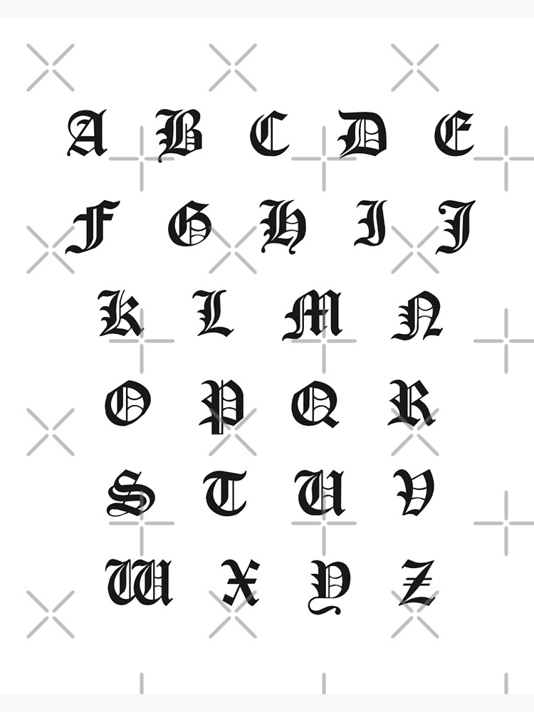 old english font letters, gothic alphabet free svg files - SVG Heart