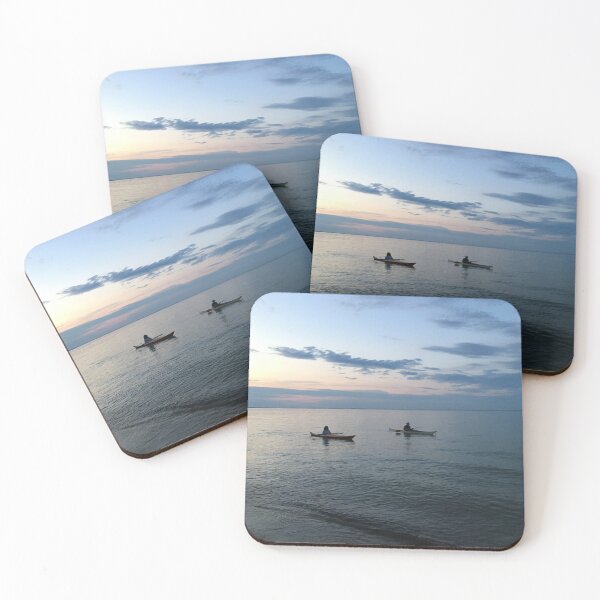 Item preview, Two people kayaking in sunset designed and sold by hedg3hog.
