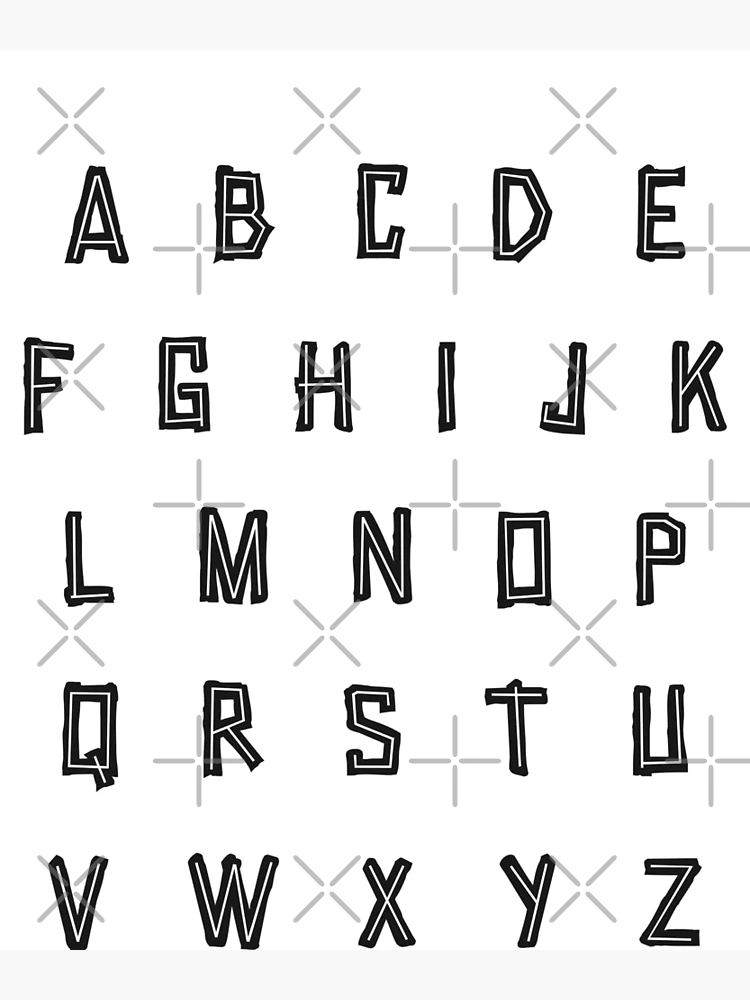 Tiki Alphabet abcdefghijklmnopqrstuvwxyz