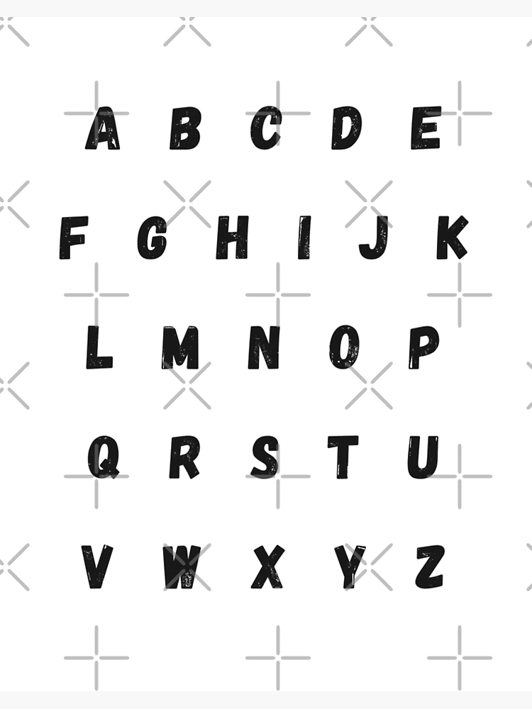 ABCDEFG様 Comic distressed Alphabet abcdefghijklmnopqrstuvwxyz