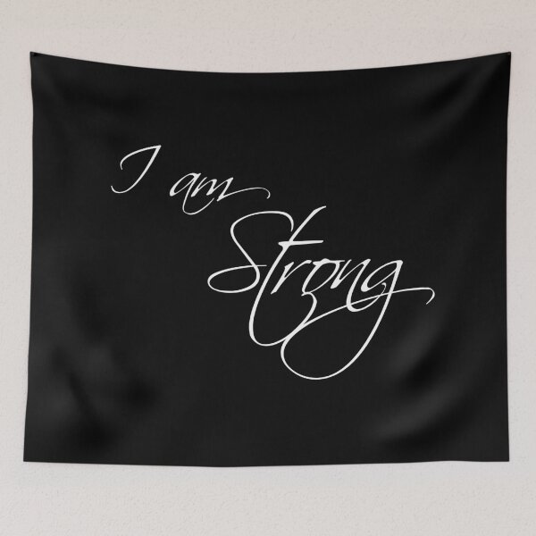 Item preview, I am Strong - Cursive Calligraphy Text designed and sold by LoveLifeRandom.