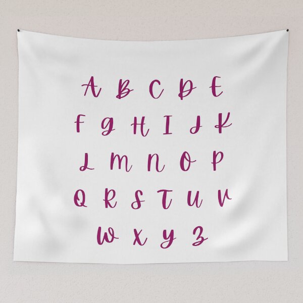 Item preview, Cute purple aesthetic Alphabet abcdefghijklmnopqrstuvwxyz designed and sold by OnlyGoodVibesZ.