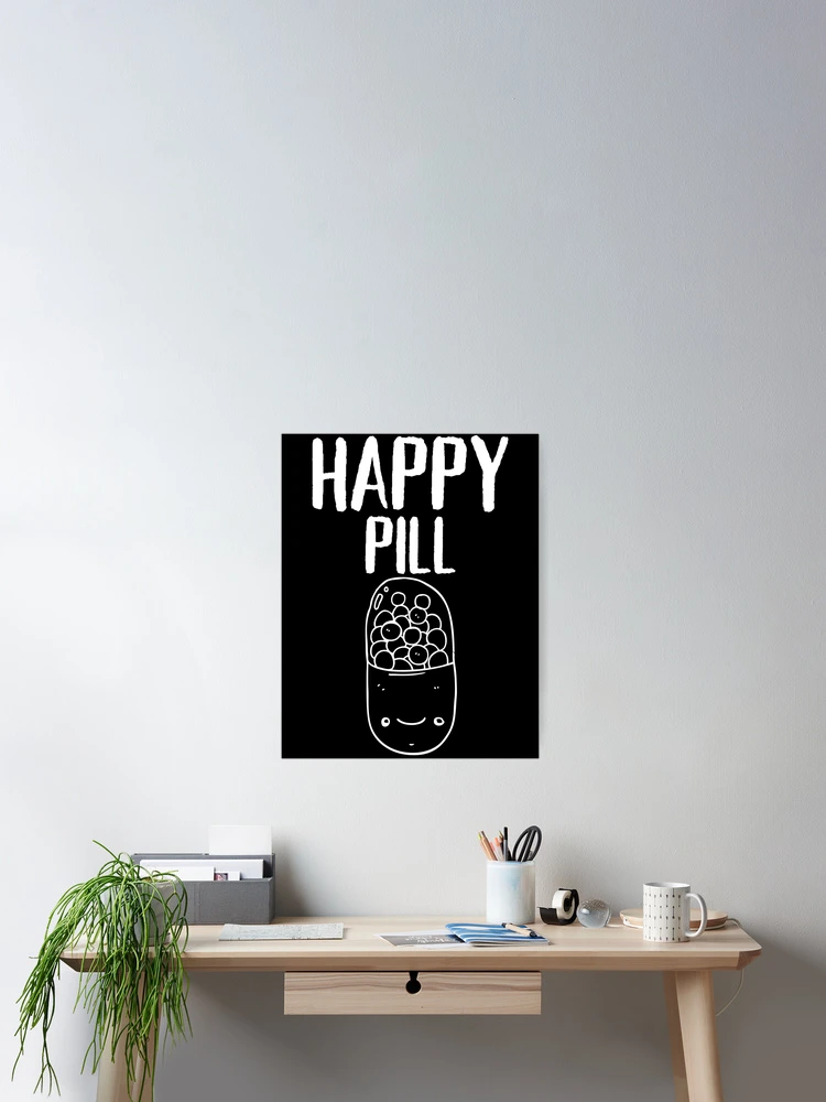 Thumbnail 2 of 3, Poster, Happy Pill designed and sold by RIVEofficial.