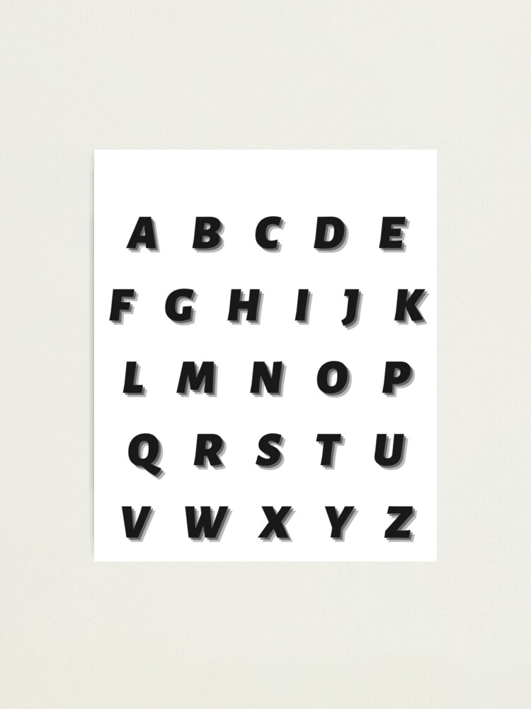 ABCDEFG様 Shadow Alphabet abcdefghijklmnopqrstuvwxyz