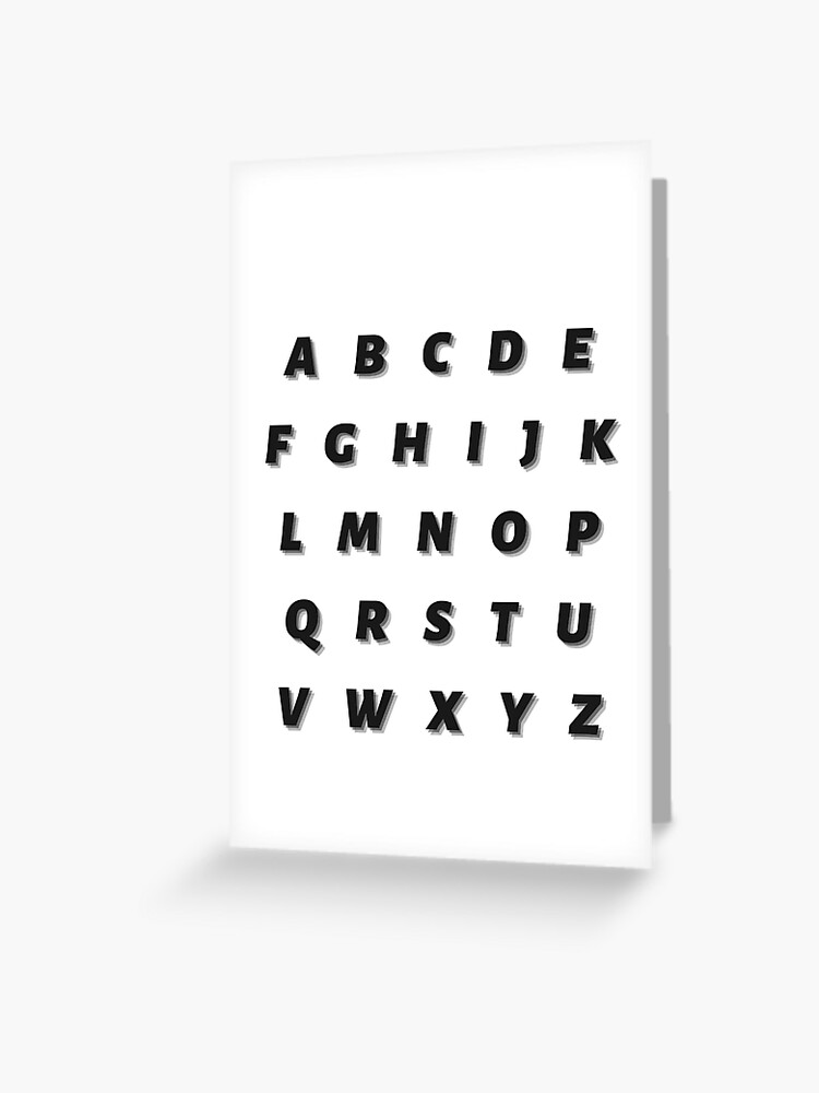 Shadow Alphabet abcdefghijklmnopqrstuvwxyz