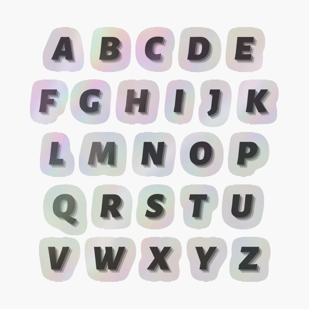 Shadow Alphabet abcdefghijklmnopqrstuvwxyz