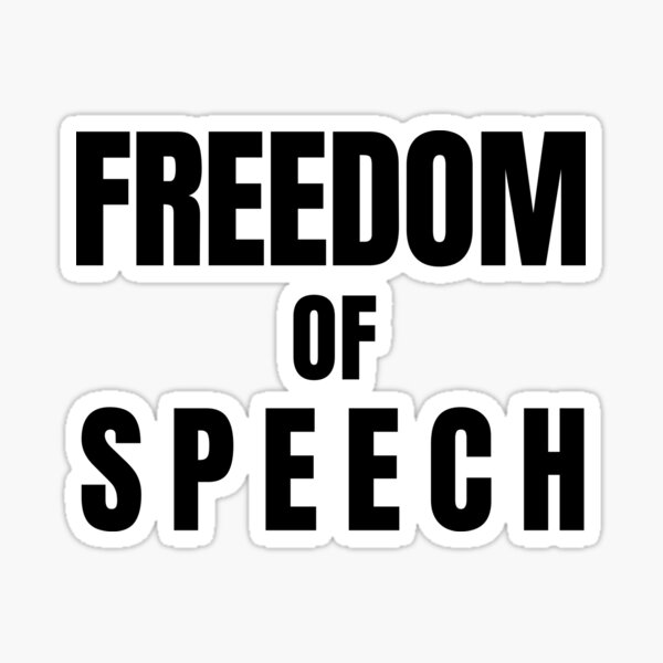 Freedom of Speech Sticker
