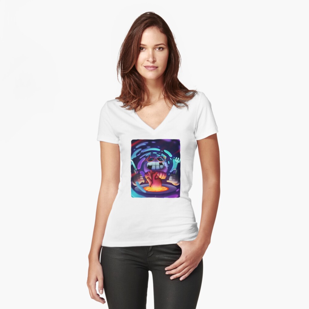 Item preview, Fitted V-Neck T-Shirt designed and sold by 11yke.