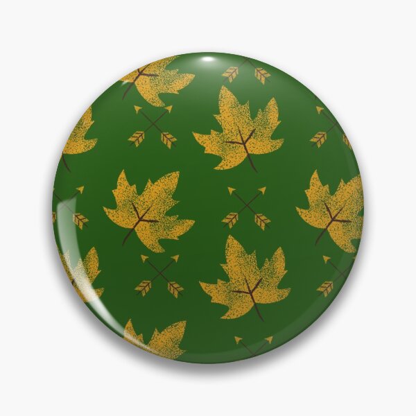 Item preview, Green maple leaf golden arrow pattern gift design designed and sold by Michael Schmidt.