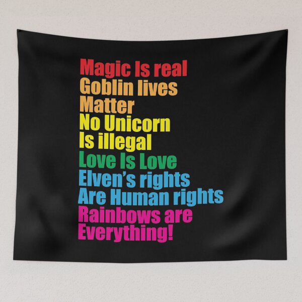 Item preview, Magic Is Real, Goblin Lives Matter, No Unicorn is illegal Love is Love designed and sold by Masayakana.