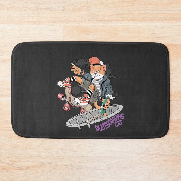 Item preview, Skateboarding Rebel Cat designed and sold by wazoosi.