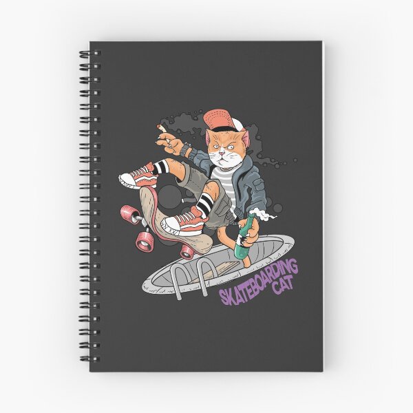 Item preview, Skateboarding Rebel Cat designed and sold by wazoosi.