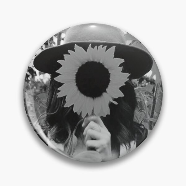 Item preview, Girl with Yellow Sunflower - Black & White designed and sold by KavishJ.