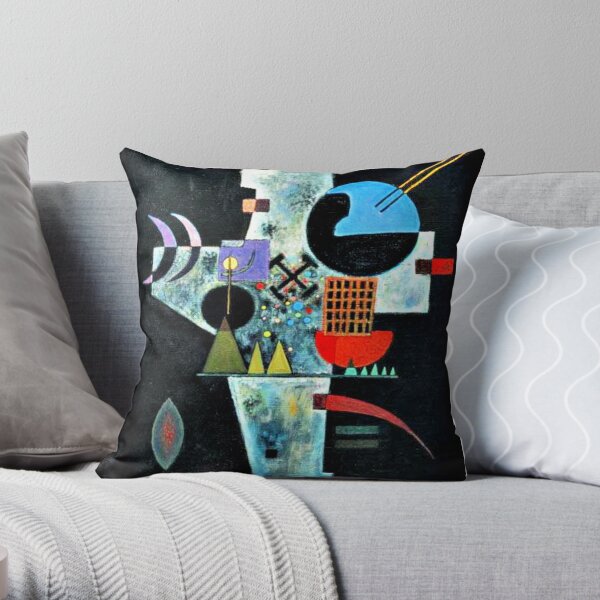 Kandinsky - Cross, abstract artwork Throw Pillow