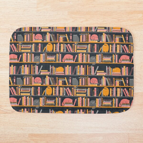 Cat Library Bath Mat