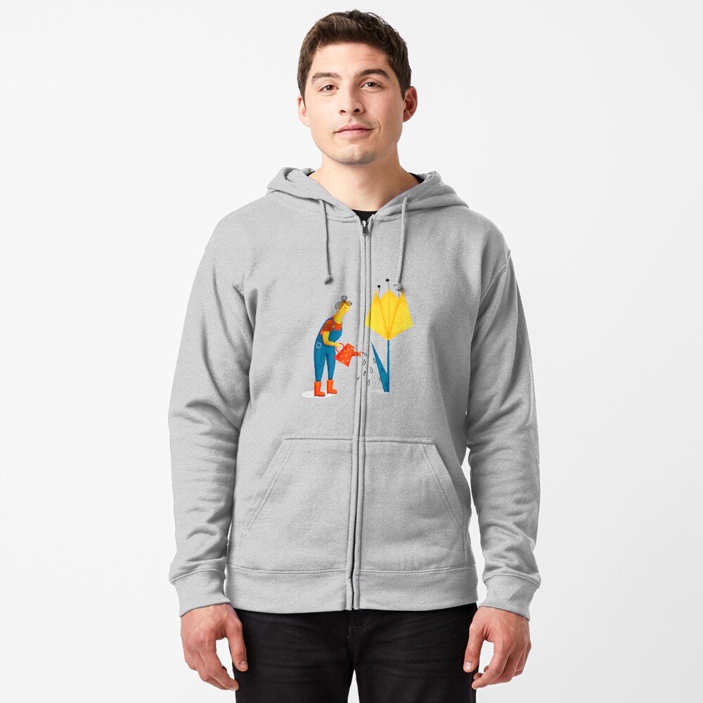 Plant mom at work Zipped Hoodie