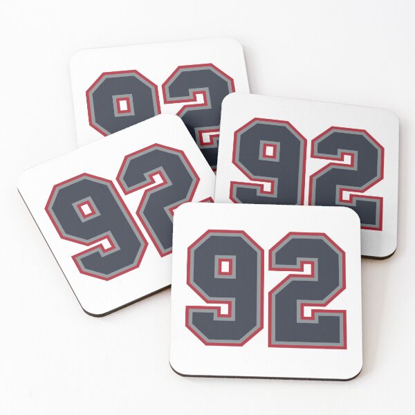 Item preview, 92 Navy Grey Red Sports Number Ninety-Two designed and sold by HelloFromAja.
