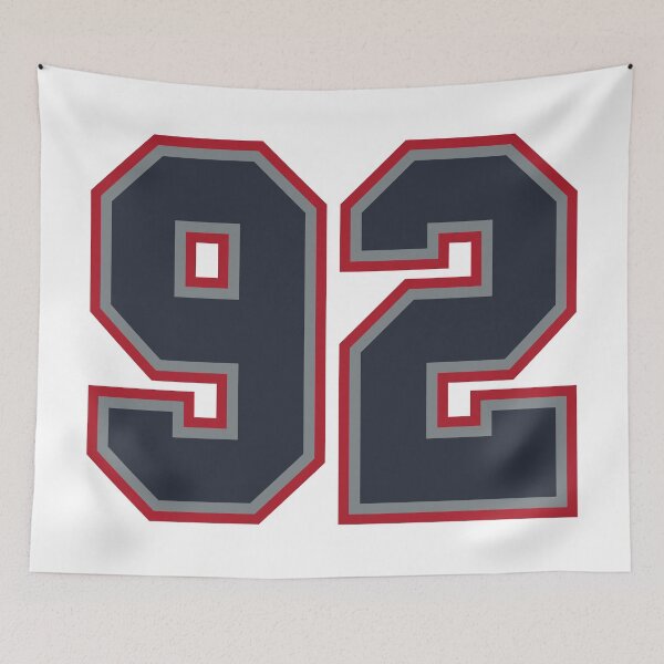Item preview, 92 Navy Grey Red Sports Number Ninety-Two designed and sold by HelloFromAja.