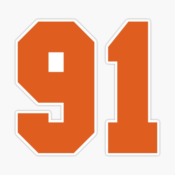 99 Number Cleveland Sports Ninety-Nine Brown Jersey Sticker for Sale by  HelloFromAja