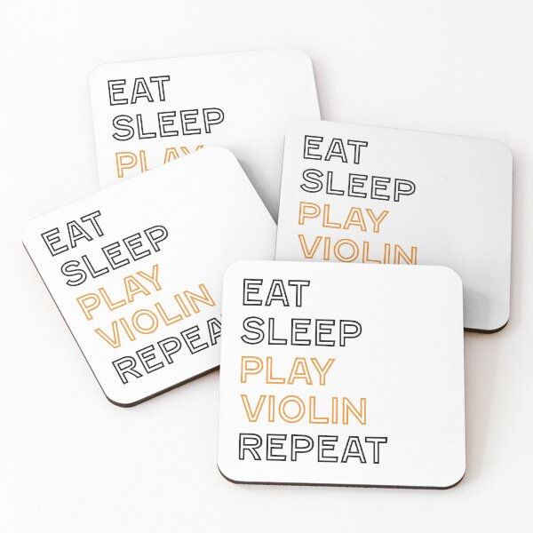 Item preview, Eat, Sleep, Play Violin, Repeat (Black) designed and sold by MusicTeesStore.