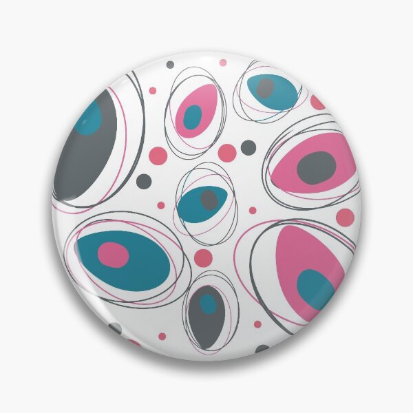 Item preview, Mid Century Modern Abstract Design Teal Gray pink Retro, MCM designed and sold by funnytshirtemp.