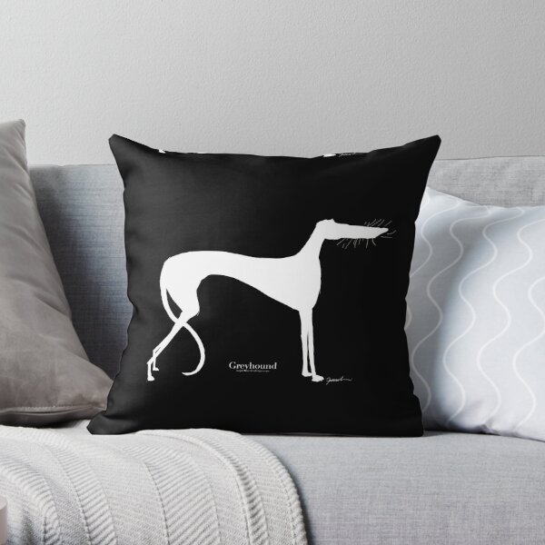 Black Greyhound, tony fernandes Throw Pillow