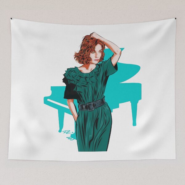 Item preview, Isabelle Huppert - An illustration by Paul Cemmick designed and sold by TIGERDAVER.