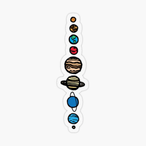 Planets Colour Transparent Sticker